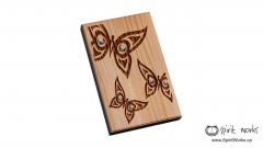  Butterfly Design Mini Cedar Wall Plaque 