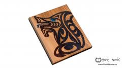 Wolf  "The Protector" - Large Cedar Wall Plaque   Wolf  "The Protector" - Large Cedar Wall Plaque